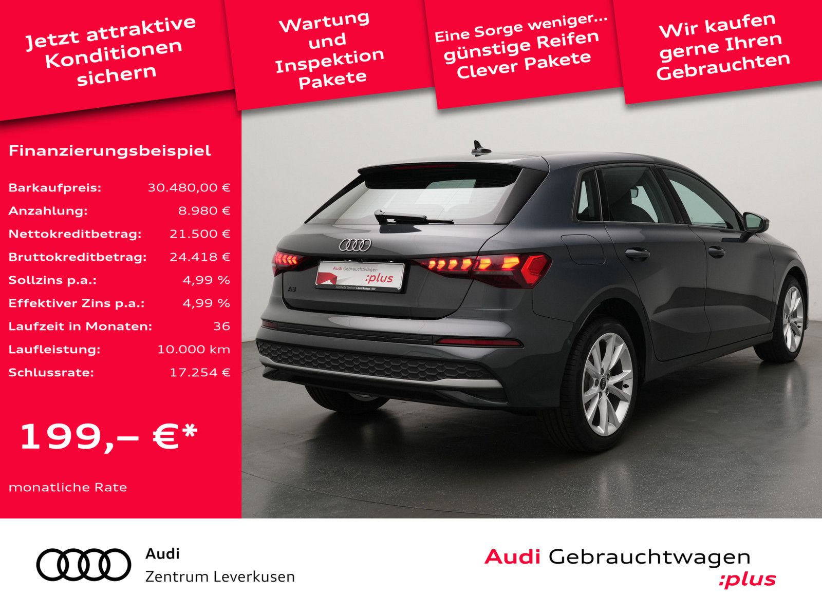Audi A3 Sportback e advanced S-TRON NAVI VIRT ACC KAM imagem 2