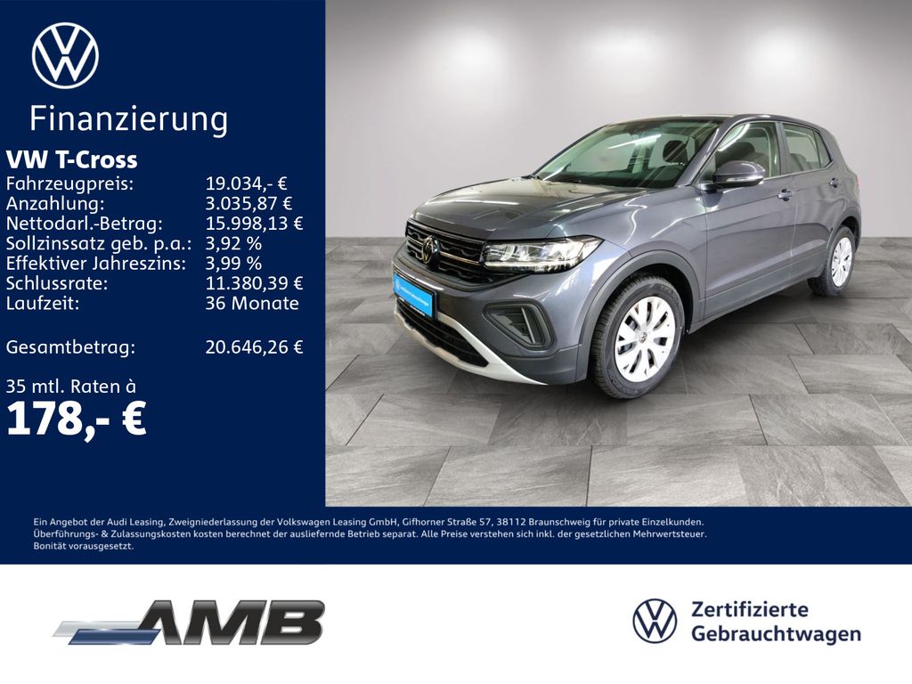 T-Cross 1.0 TSI LED/digi.C/Sitzhzg/bis08.2030Gar