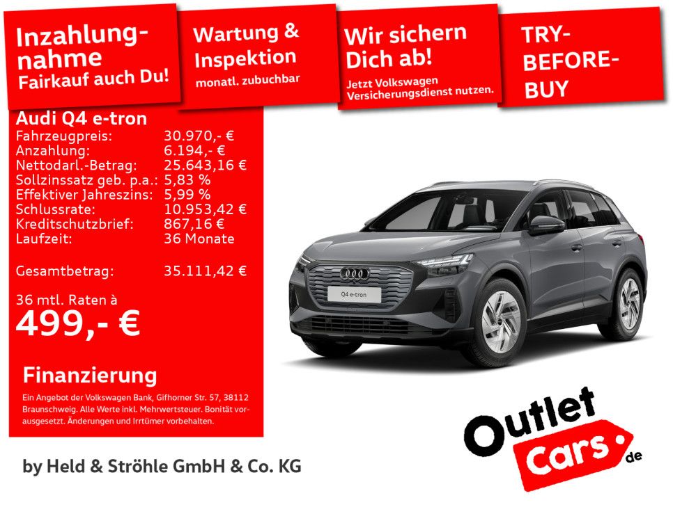 Audi Q4 40 e-tron 150 kW NAV+ MATRIX WÄPU KAM  SHZ