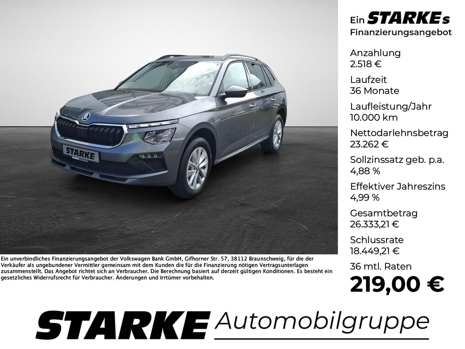 Skoda Kamiq  1.0 TSI DSG Selection  AHK LED PDC LM Tem