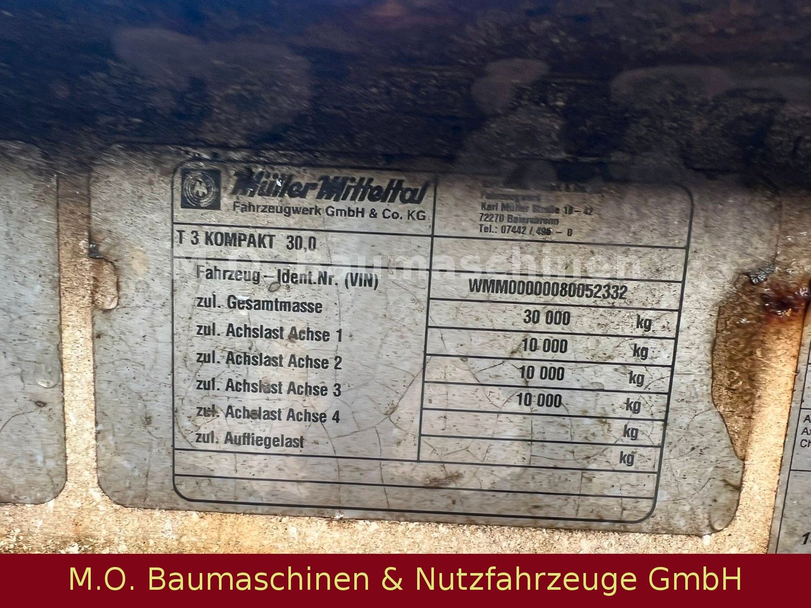 Fahrzeugabbildung Müller-Mitteltal T 30,0 Kompakt / 3 Achser / Blatt /Rampen/