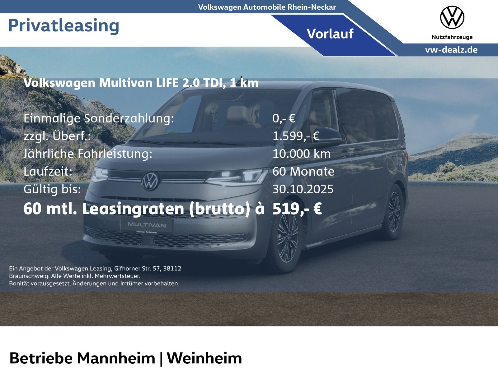 Volkswagen Multivan Life 2.0 TDI DSG AHK Panoramadach Klima