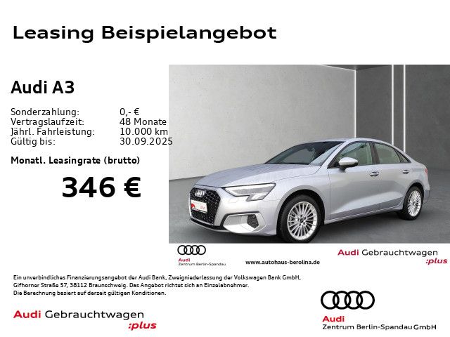 AUDI A3 Lim. 30 TDI Adv. S tronic *ACC*NAV+*LED*SHZ*