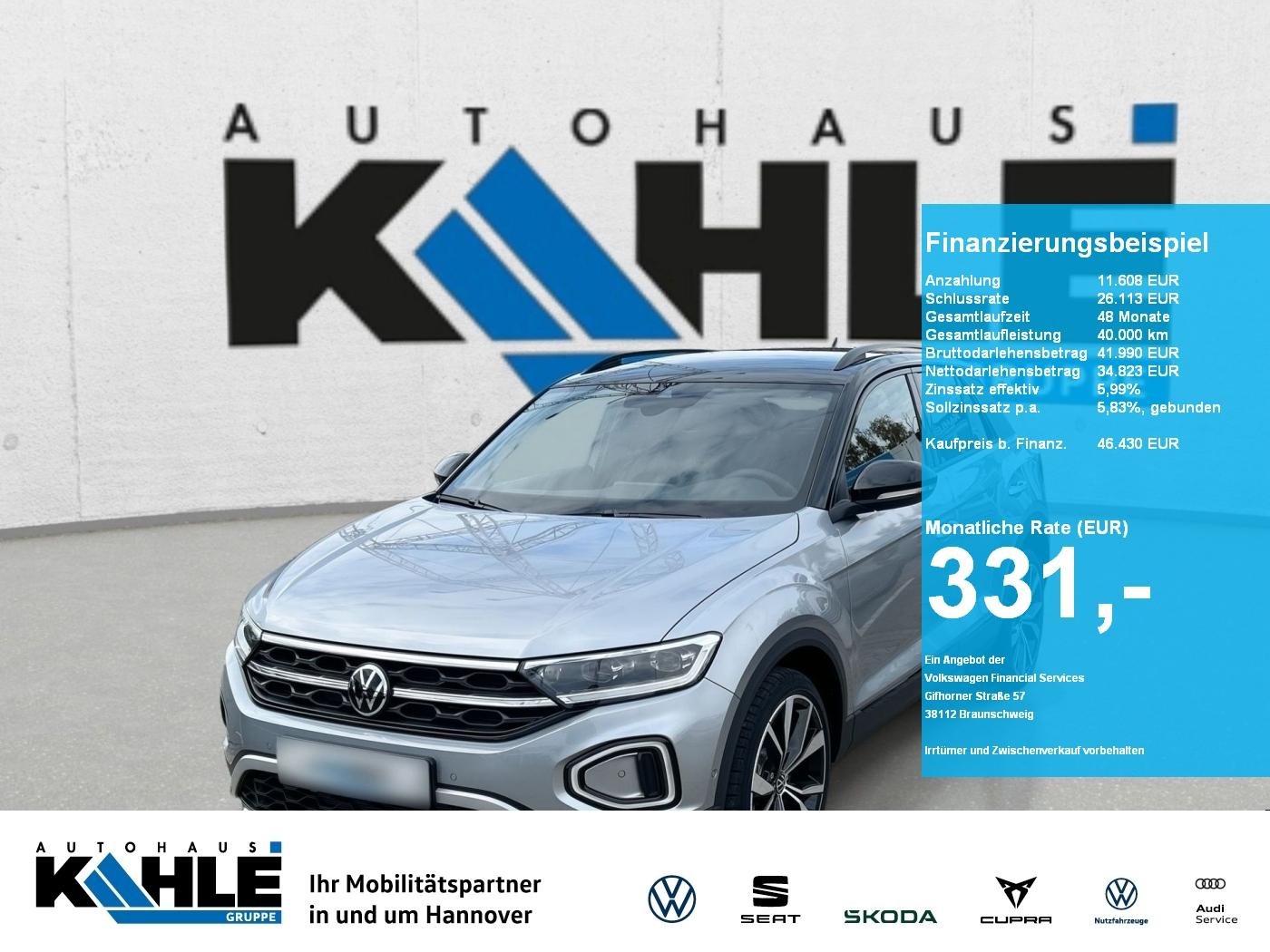 Volkswagen T-Roc Style 2.0 l TDI DSG CarPlay Black ACC AHK