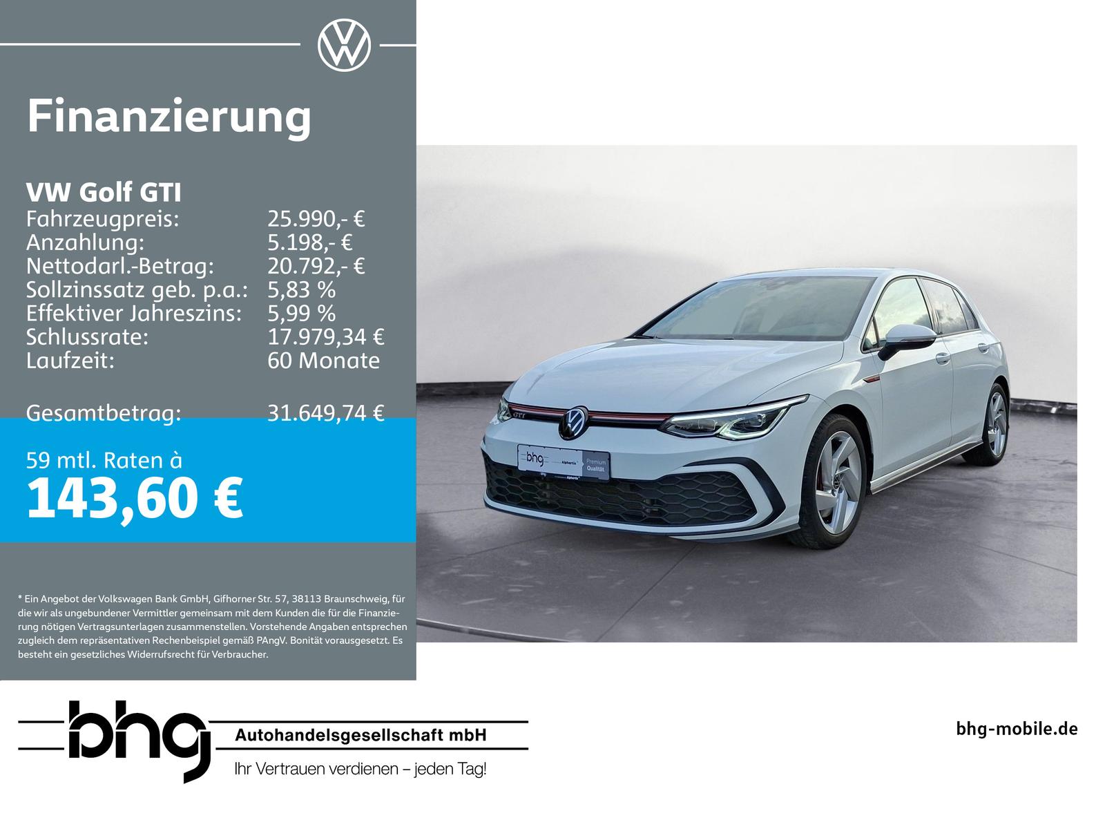 Volkswagen Golf GTI 2,0 TSI OPF DSG