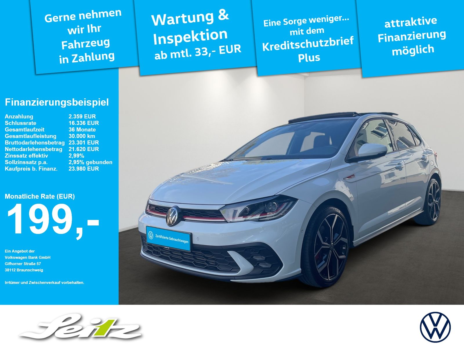 Volkswagen Polo VI 2.0 TSI DSG GTI *BEATS*PANO*MATRIX*KAMER