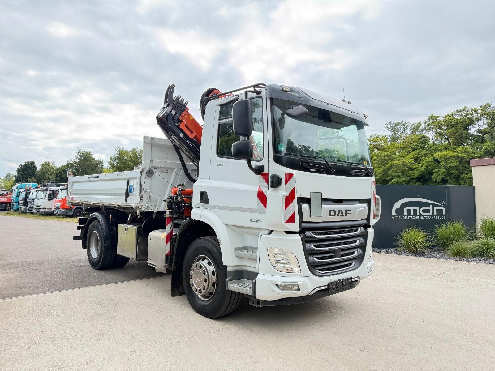 DAF CF 410 MEILLER Kipper KRAN 15m FUNK AHK
