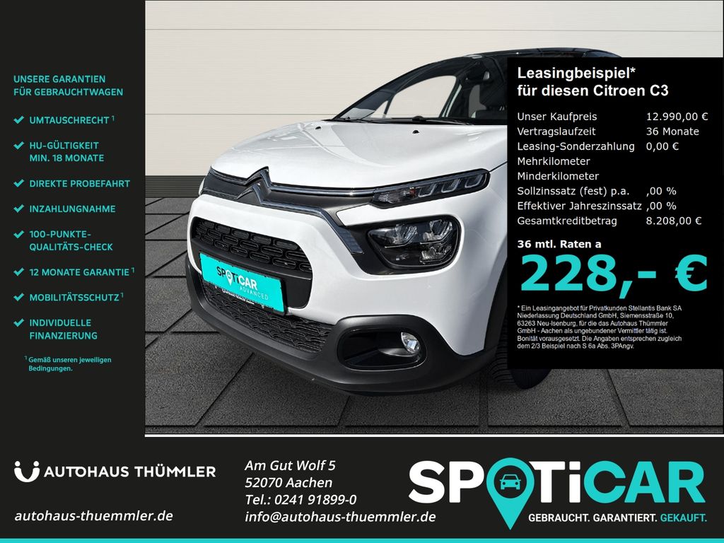 C3 PureTech 83 Max Navi LED Apple CarPlay Androi