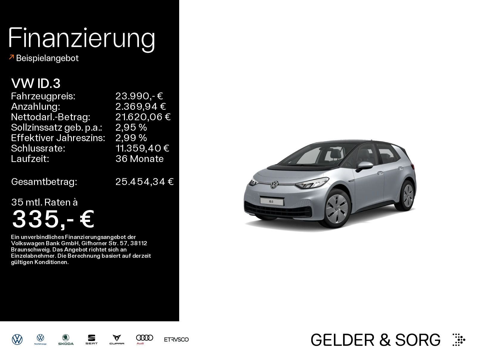 VW ID.3 Pro Performance 585Km/WLTP*Klima*LED*DAB+