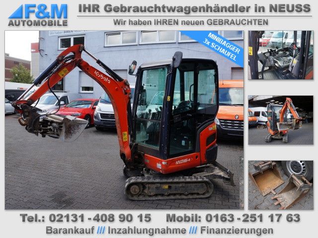 Kubota KX 016-4 mini Bagger 2x Tieflöffel 50+25