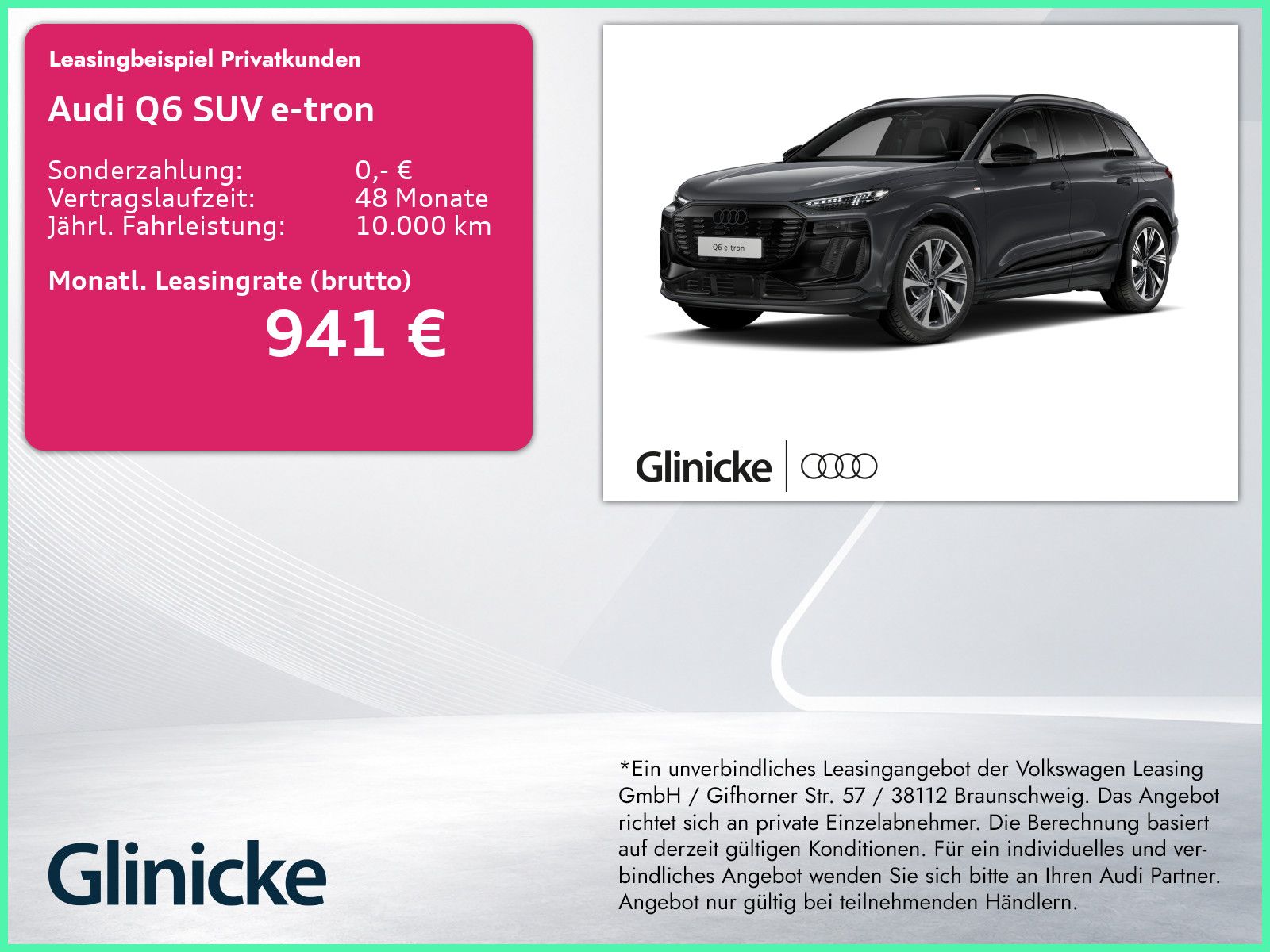 Audi Q6 SUV e-tron performance 225 kW