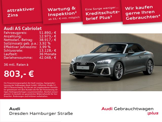 Audi A5 Cabriolet 40 TFSI S line quattro Matrix AHZV