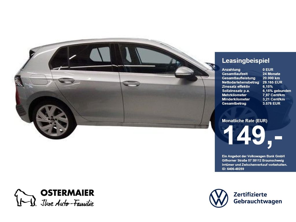 Volkswagen Golf VIII STYLE 1.5TSI 150PS ACC.5J-G.STHZG.AREA