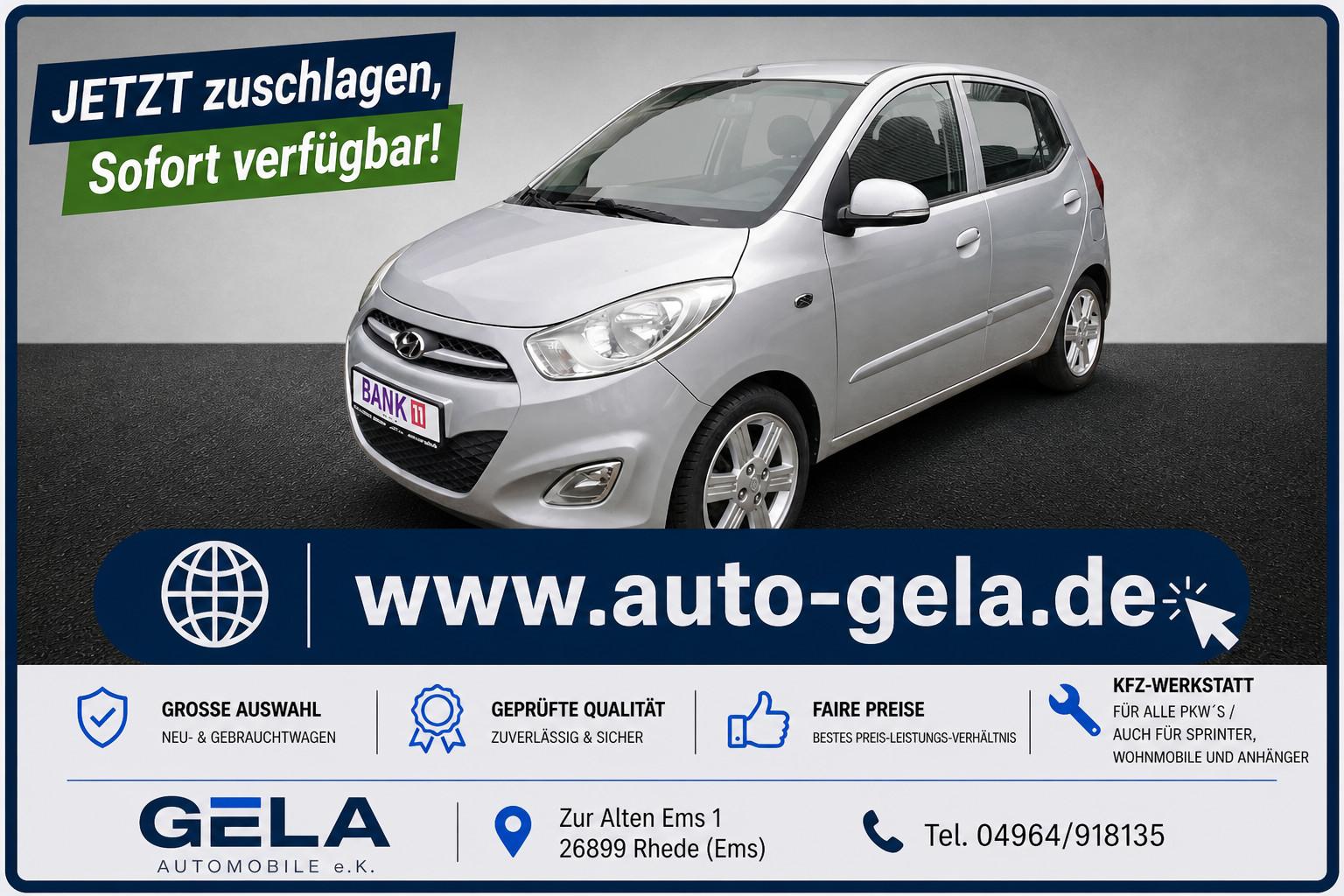 Hyundai i10 1.1 Style /Klima/Alu/Radio mit 8 Zoll Bildsc