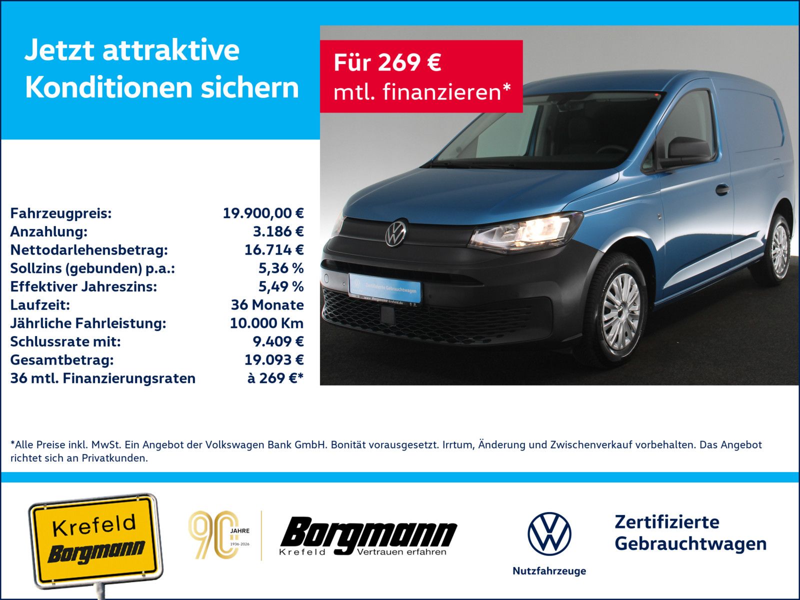 VW Caddy Cargo 2.0 TDI STANDHEIZUNG SHZ PDC KLIMA