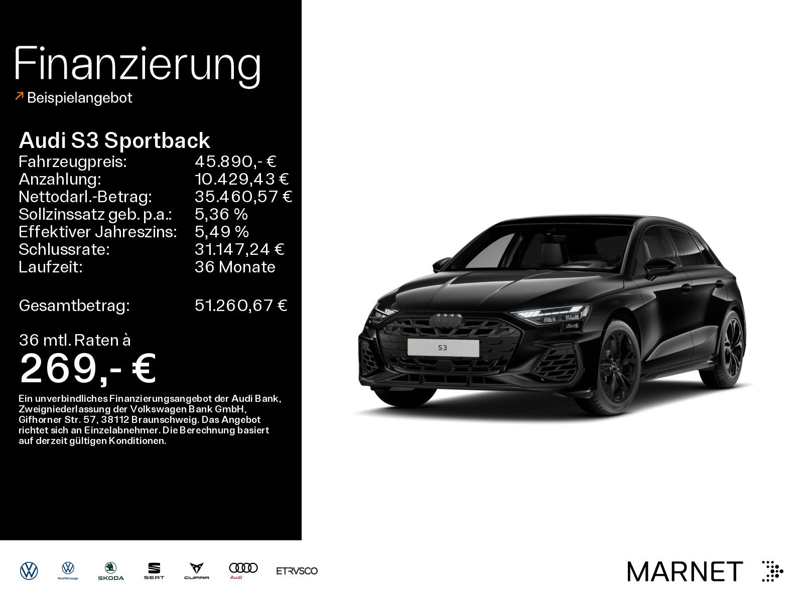 AUDI S3 Sportback TFSI S tronic qu *HUP*Pano*SONOS*Vi