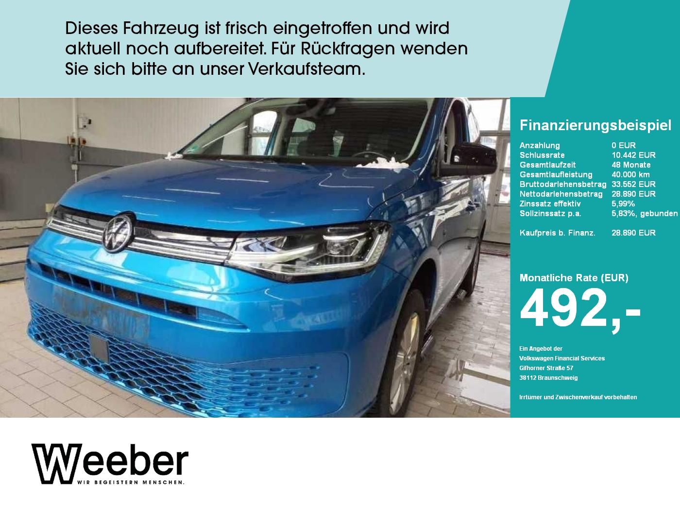 Volkswagen Caddy Life *APP CONNECT*STHZ*LED*KAMERA*ACC*SHZ*