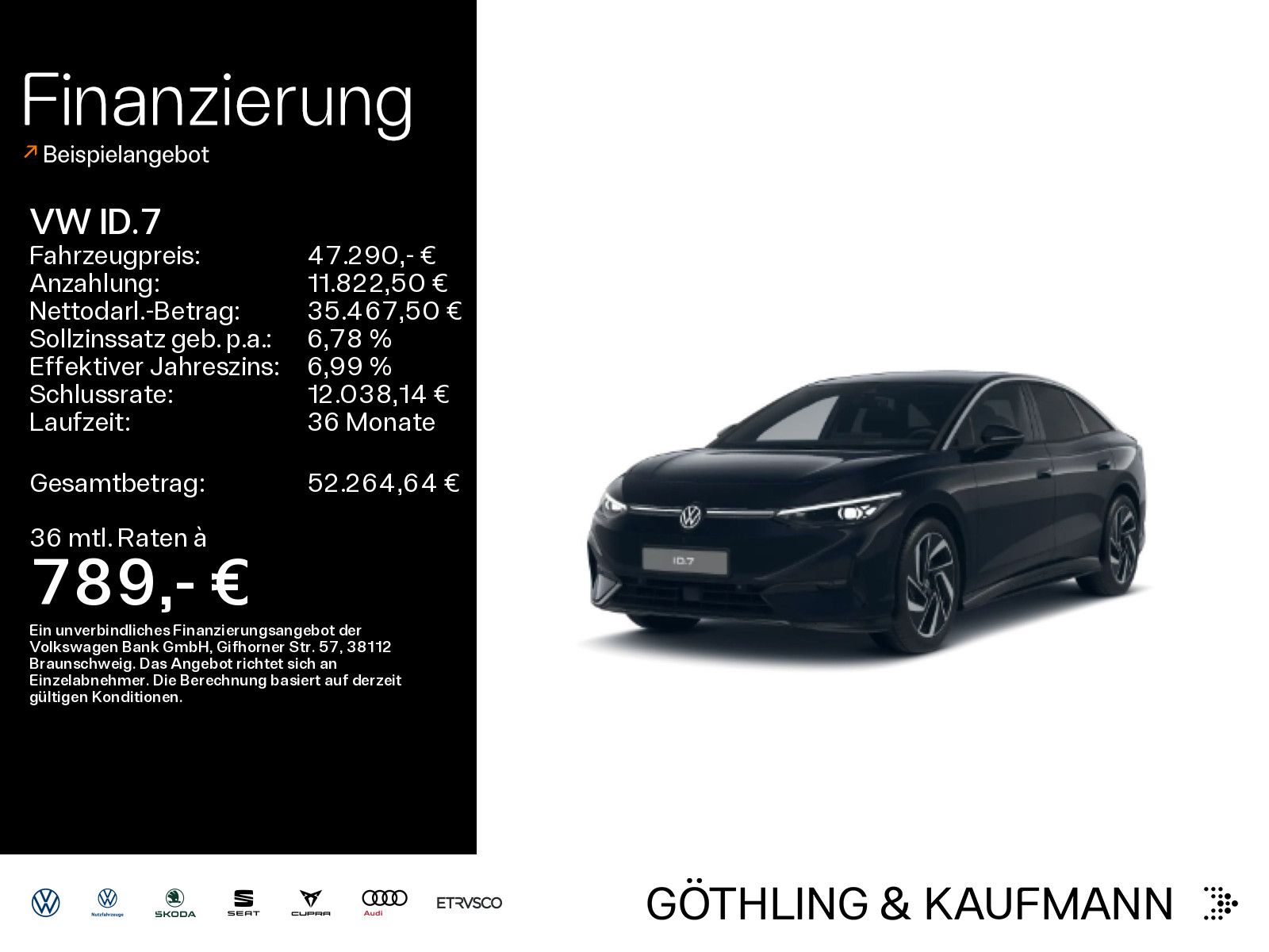 Volkswagen ID.7 Pro*NAVI*WP*AHK*360*IQ.LIGHT*IQ.DRIVE*EasyO