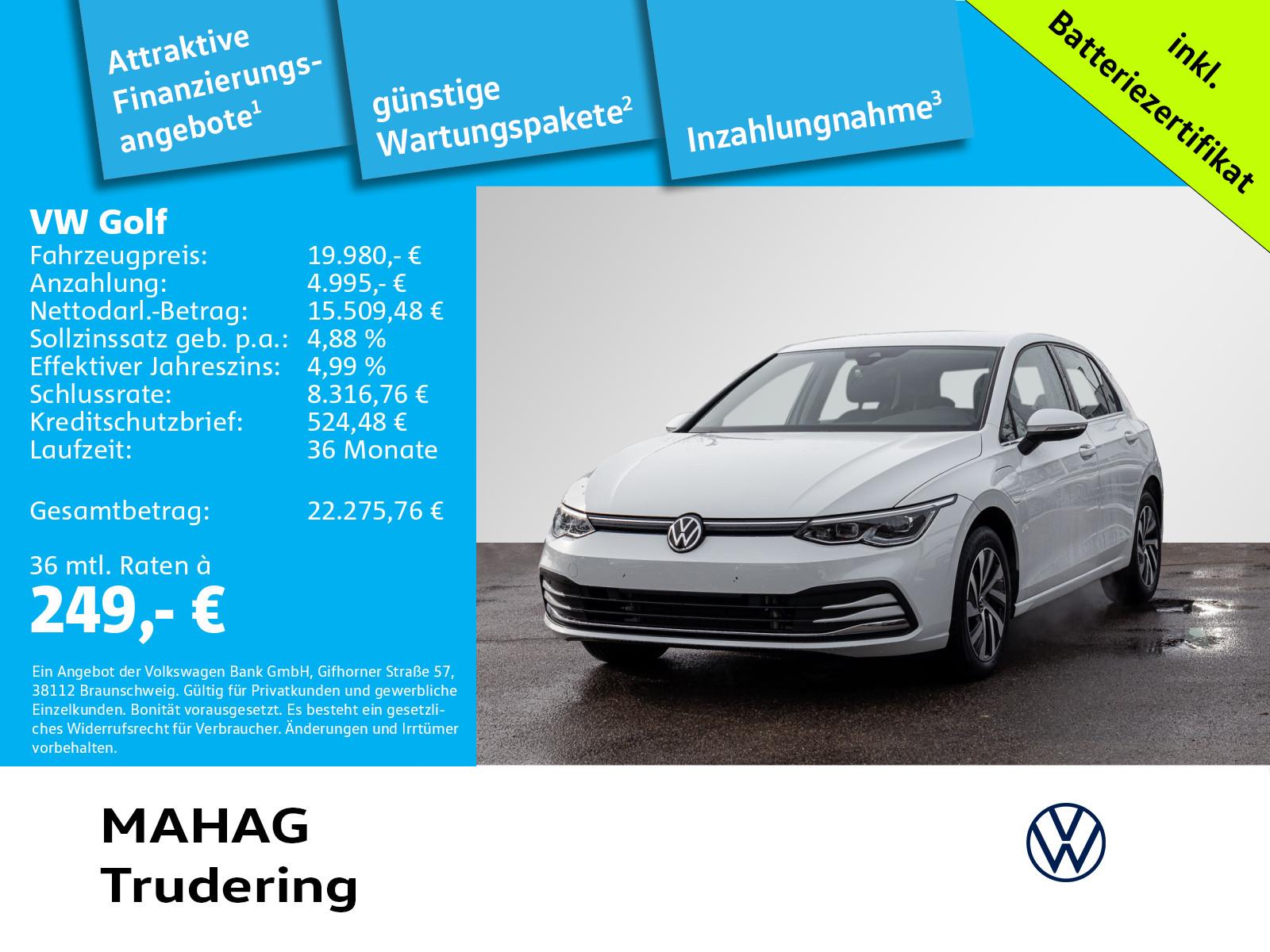 Volkswagen Golf VIII 1.4 TSI HYBRID STYLE Navi LED+ ACC 16"