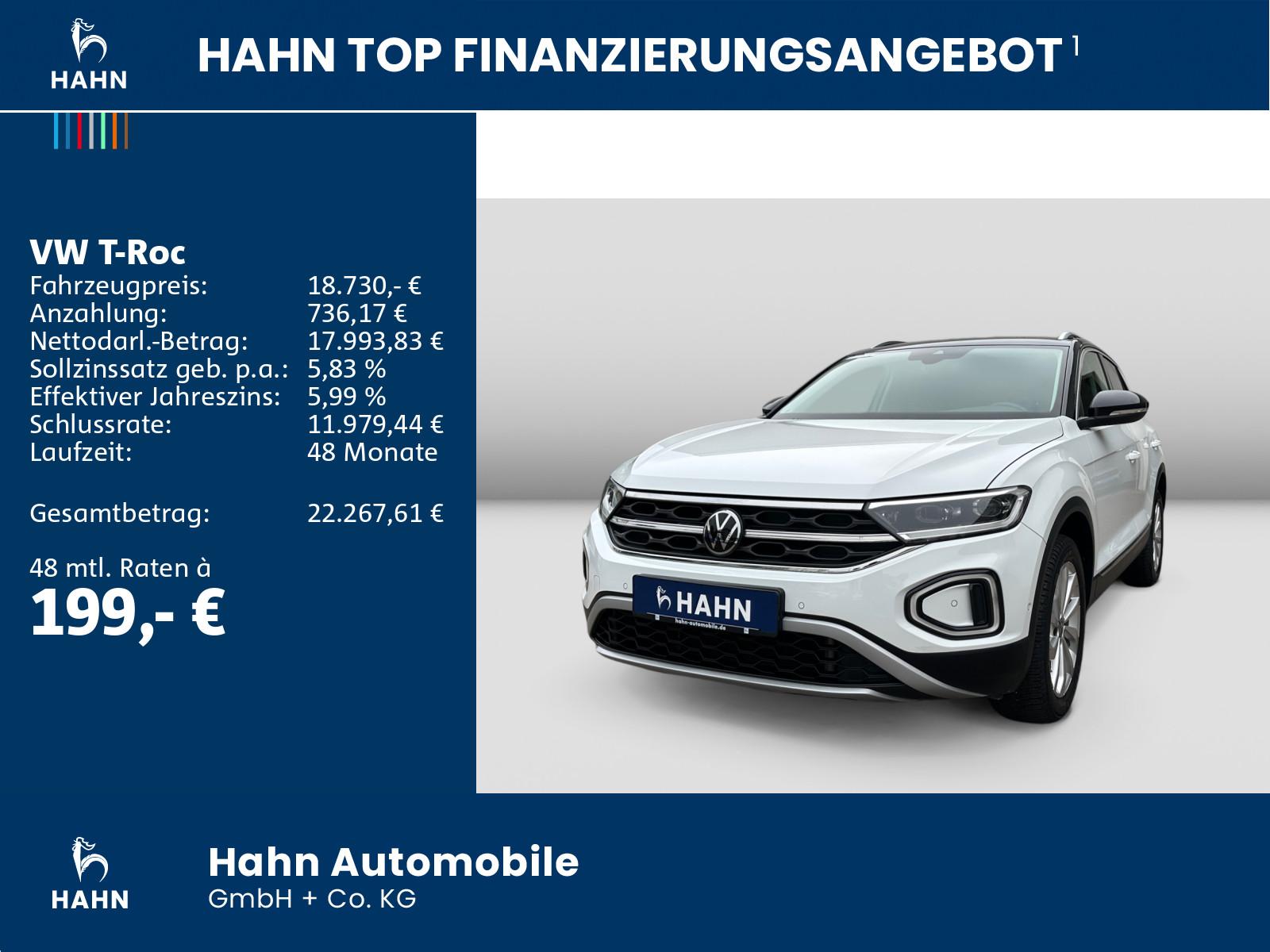 Volkswagen T-Roc 1.0TSI Style AHK Navi LED+ ACC ergoActive