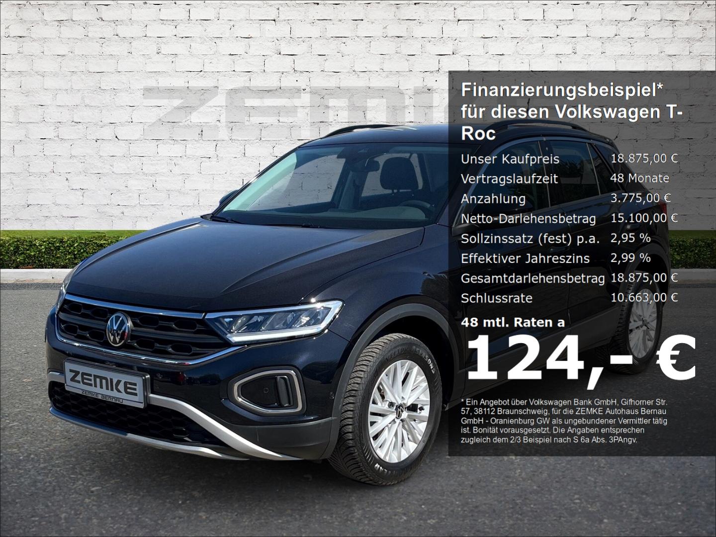 Volkswagen T-Roc 1.0 TSI Life 3,99% Navi Digitales Cockpit 