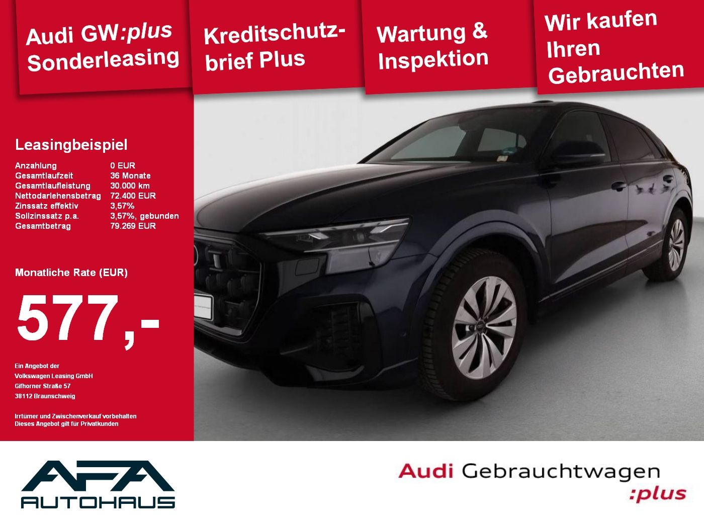 Audi Q8 50 TDI quattro tiptr. Luft*Pano*AHK*360°*LM21