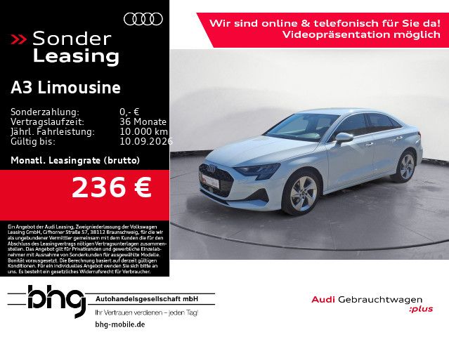 Abbildung Leasingangebot Audi A3 Limousine advanced 35 TFSI 110(1 *Keyless *Si
