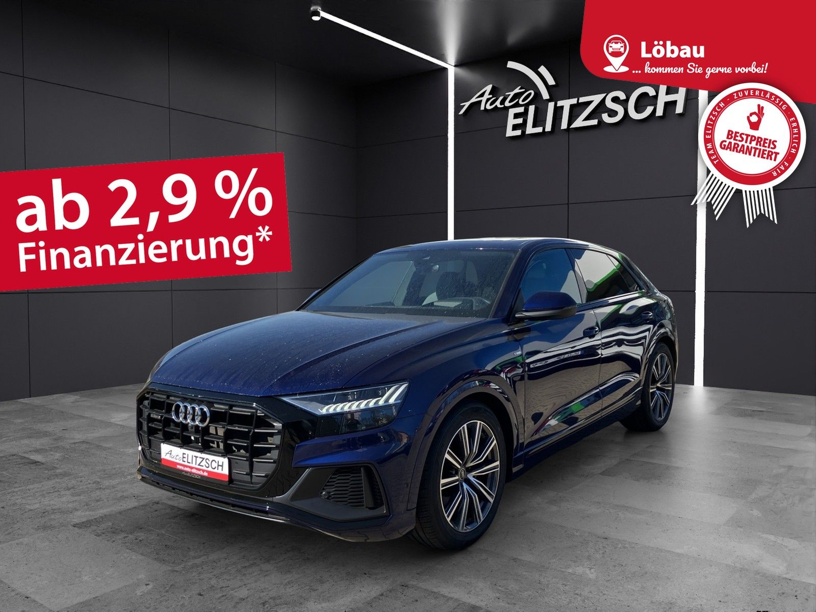 Fahrzeugabbildung Audi Q8 55 TFSI e quattro HD MATRIX AHZV PANO Luft AH