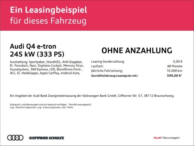 Audi Q4 e-tron Perfromance 210 KW AHK Beifahrerdispla imagem 2