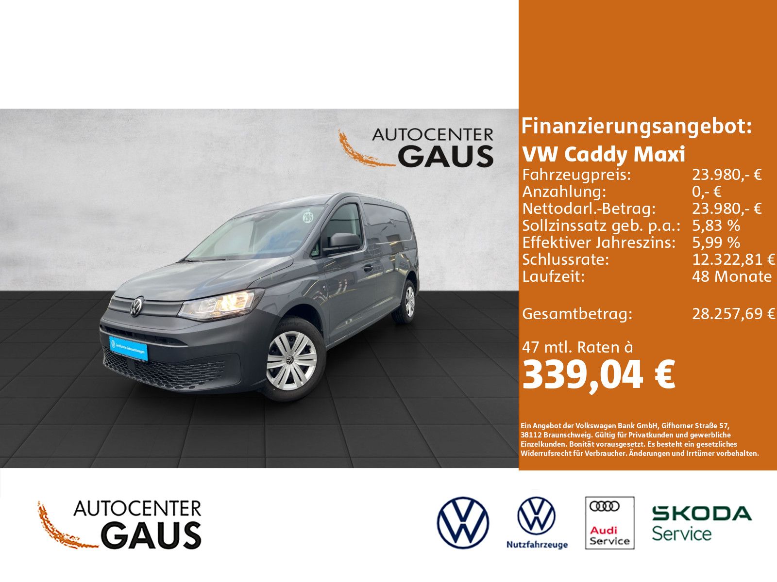 Caddy Cargo Maxi 1,5 l 85 kW TSI EU6 Frontantrie