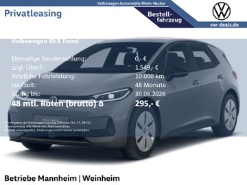 Volkswagen Leasingangebot: Volkswagen ID.3 NEO Trend Klima DAB LED Side-Assist PDC