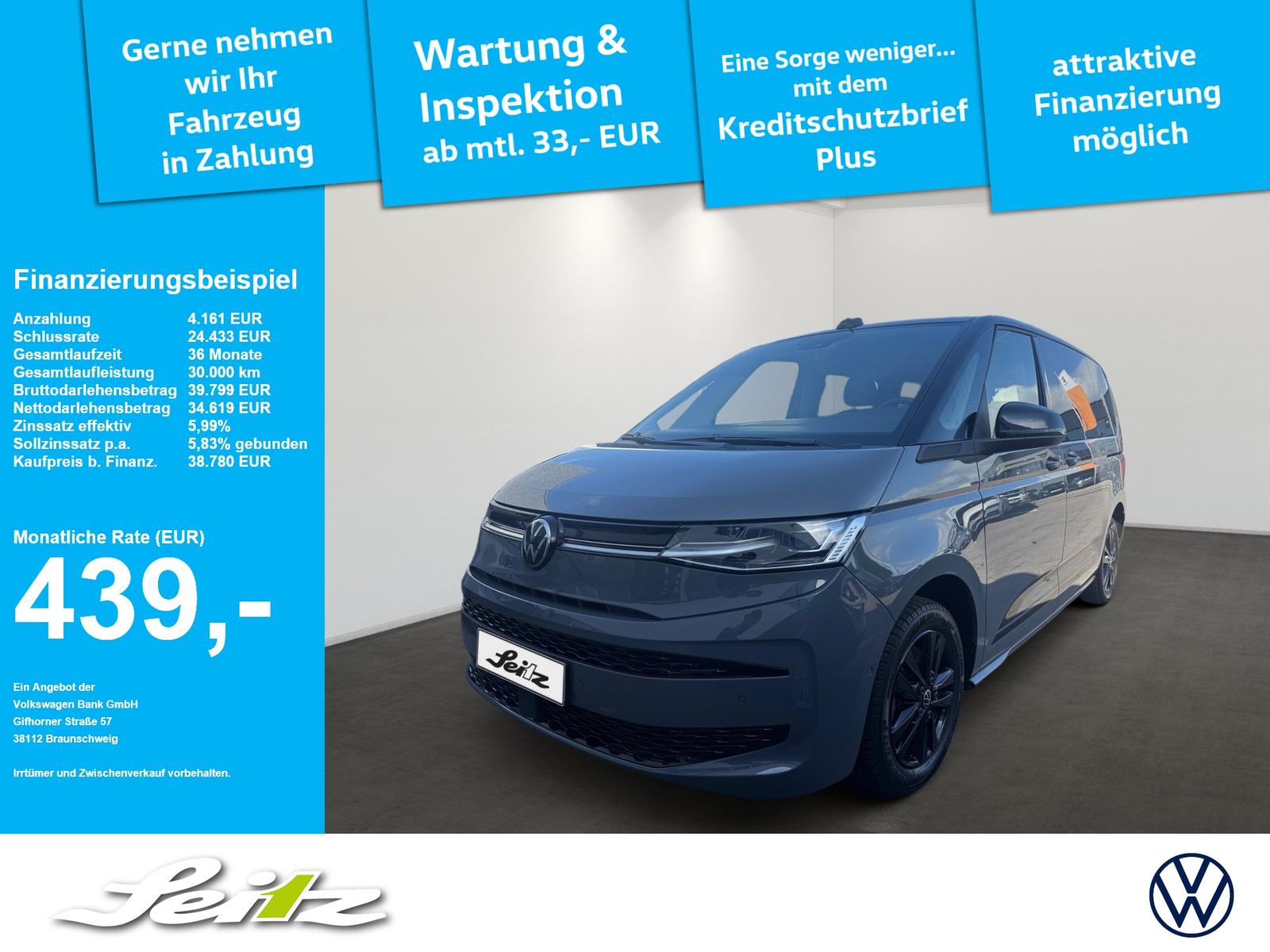 Volkswagen T7 Multivan 2.0 TSI KÜ Edition *AHK*STANDH*KAMER