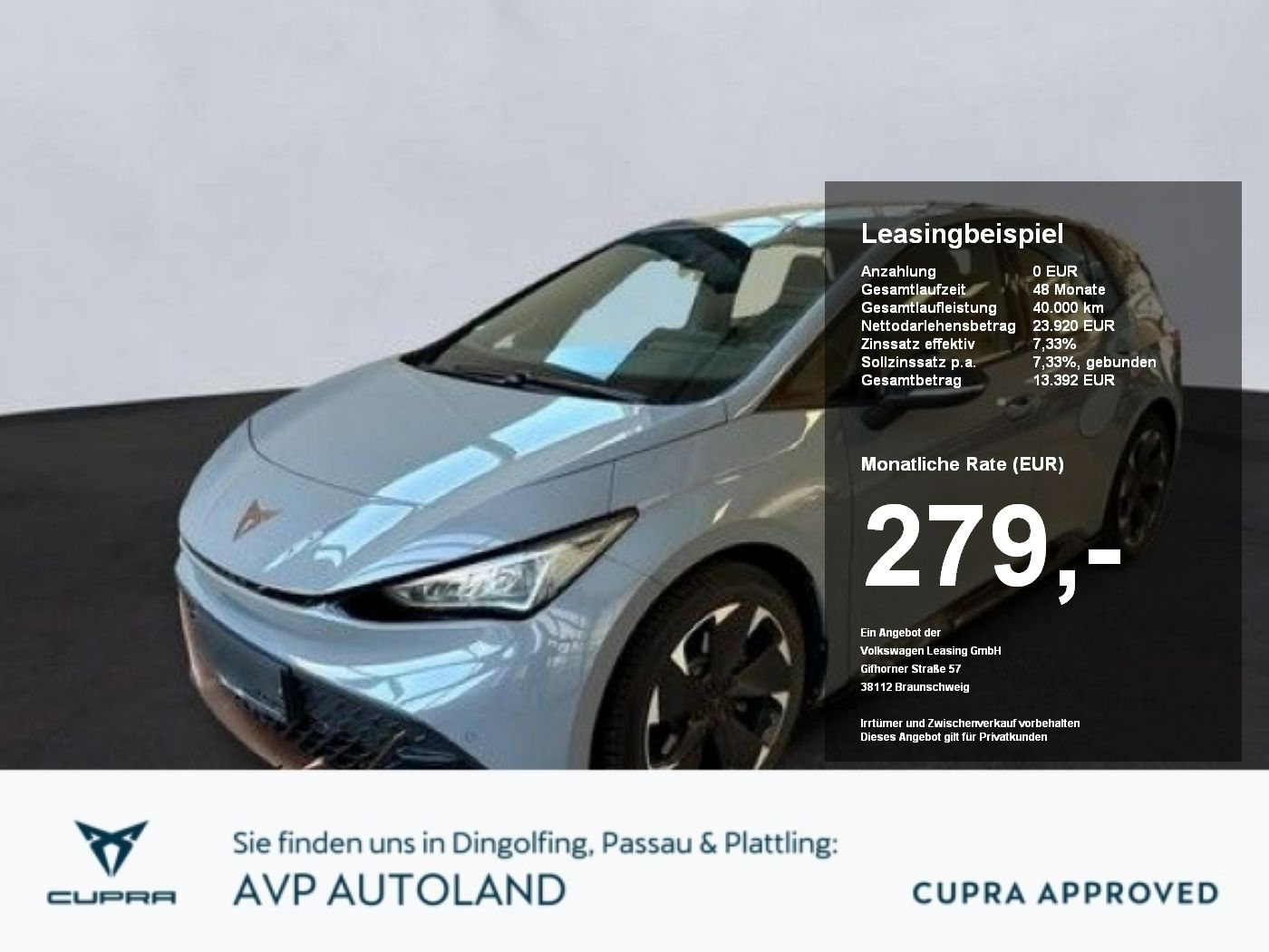 Cupra Born 150 kW 58 kWh | NAVI | LED | ACC | SITZH. |