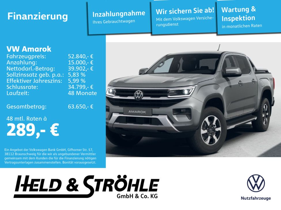 Volkswagen Amarok Style DC 3.0TDI 4M AHK DIFF NAVI NP:69411