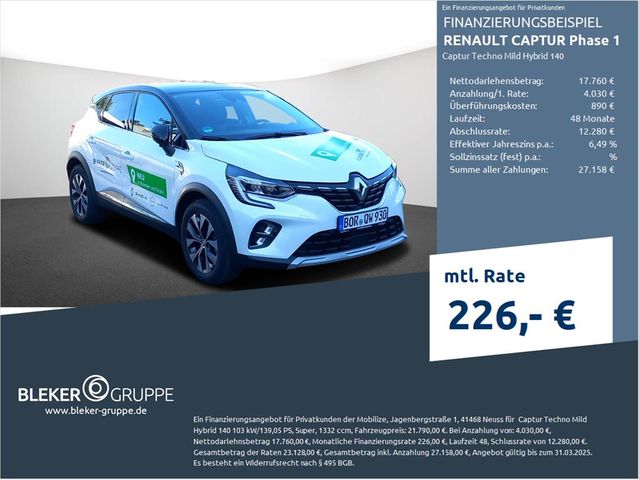 Renault CAPTUR Phase 1 Captur Techno Mild Hybrid 140