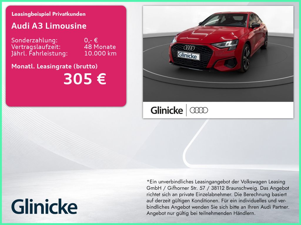 A3 Limousine 30 TDI S line AHK Carbon LM 18" Nav