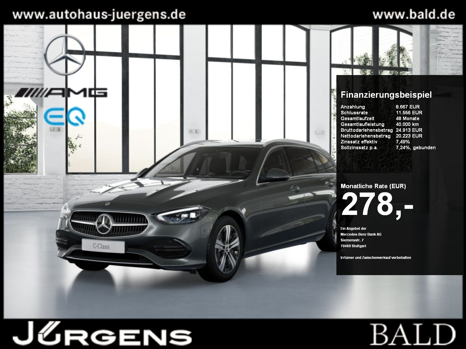 MERCEDES-BENZ C 300 e T-Modell Avantgarde+Ambiente+AHK+Cam+LED