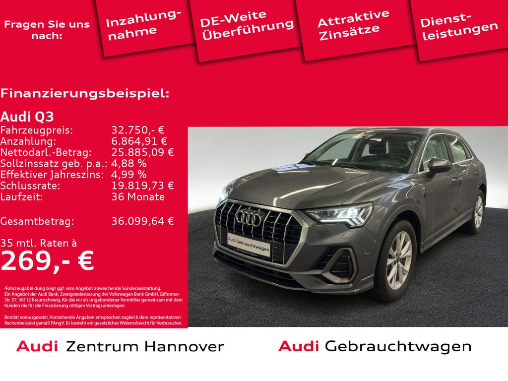 Q3 S line 45 TFSI e AHK virtual DAB