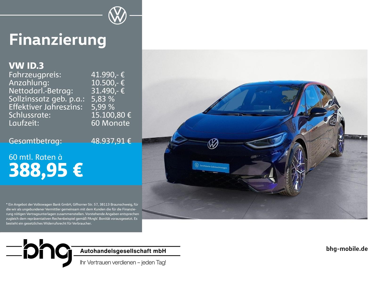 Volkswagen ID.3 GTX FIRE & ICE #HEAD-UP #PANO #HARMAN #KEYL