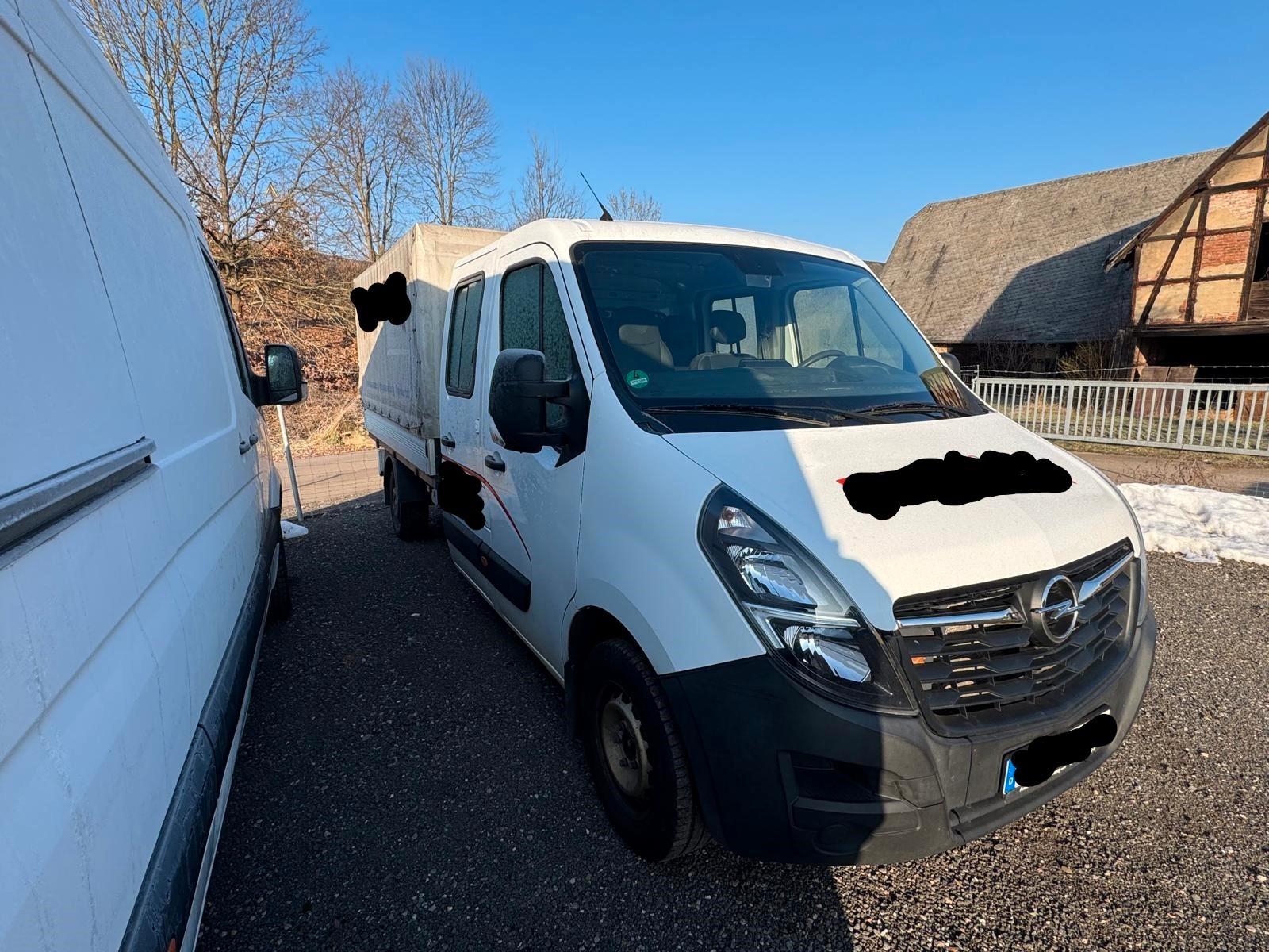 Opel Movano Doppelkabine Pritsche Plane Lang