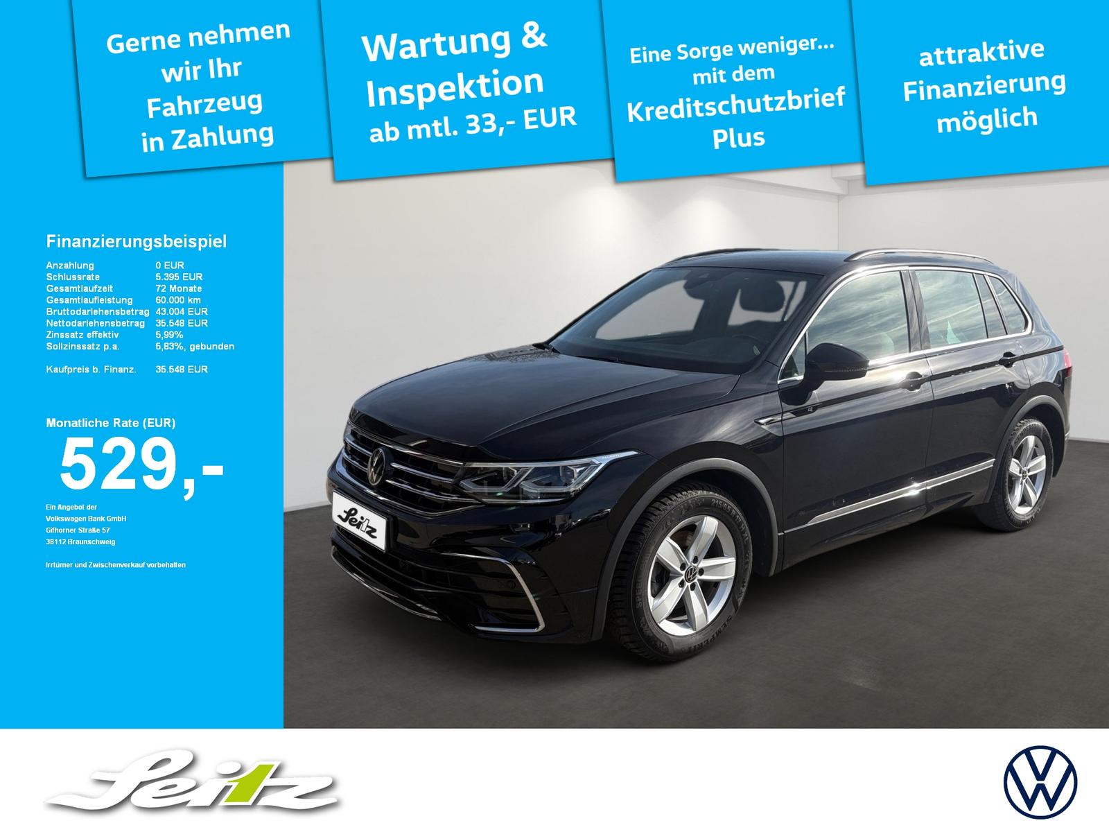Volkswagen Tiguan 2.0 TDI 4M R-Line *AHK*MATRIX*PDC*NAVI*