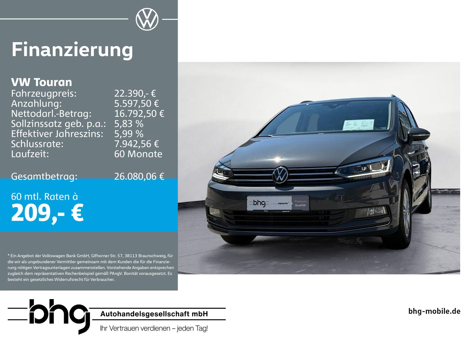 Volkswagen Touran Highline 1,5 TSI OPF DSG