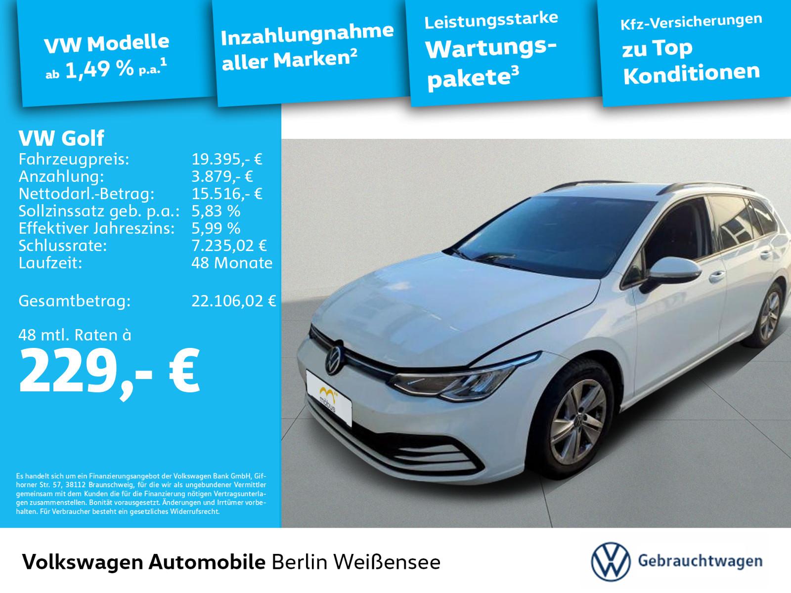 Volkswagen Golf VIII 1.0 TSI Life OPF *APP*KLIMA*AAC*PDC*LE