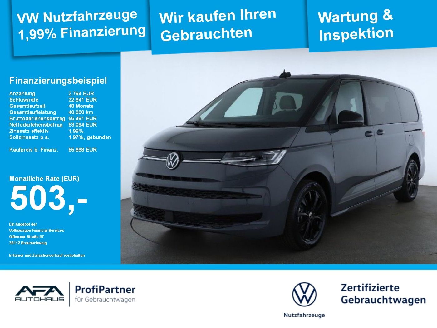 Volkswagen T7 Multivan 2.0 TDI LIFE DSG StHz*Assist*LED*NAV