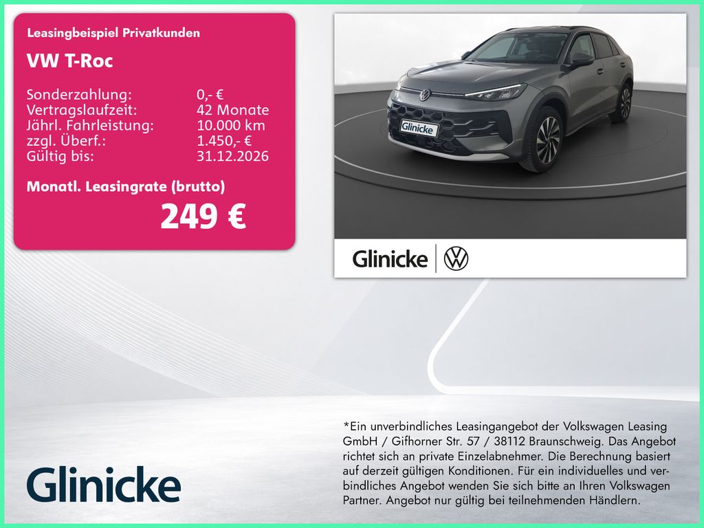 T-Roc Life 1.5 l eTSI AHK Allwetter RFK SHZ ACC