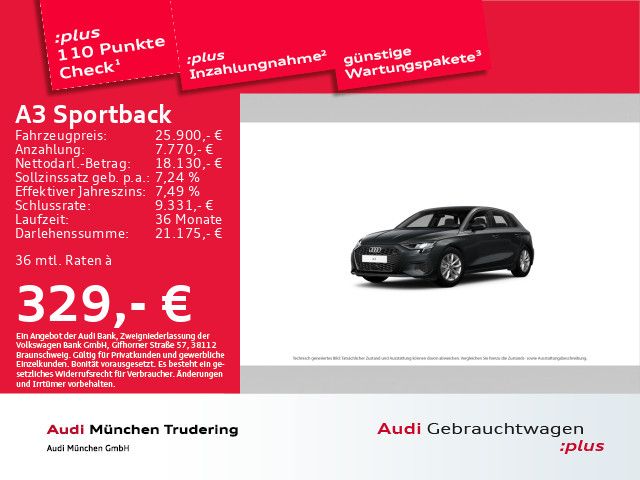 Audi A3 Sportback 35 TFSI basis B&O Einparkhilfe hint