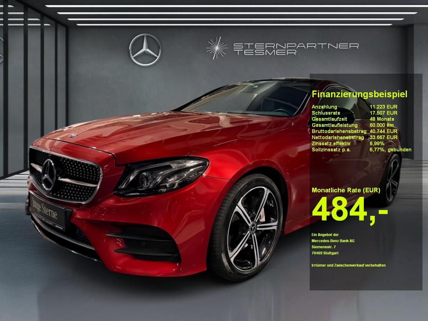 Mercedes-Benz E 400 d 4M AMG+NIGHT+BURM.+MBEAM+WIDE+TOTW.