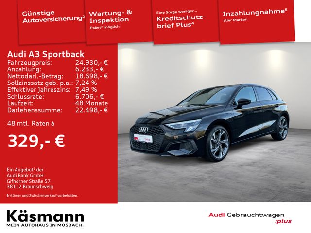 Audi A3 Sportback 40TFSIe NAV PDC LED SHZ GRA