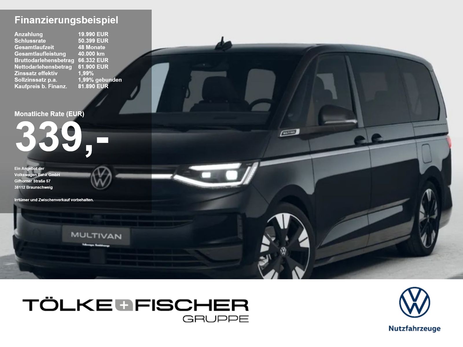 Volkswagen T7 Multivan Style LÜHybrid MJ27 DCC ACC 1,99 Zin