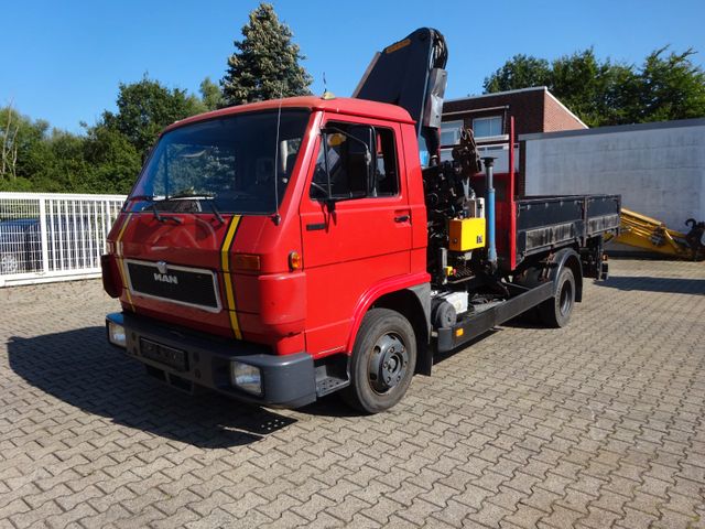 MAN 9.150 Pritsche + Effer 953S Dachdeckerkran 4x2